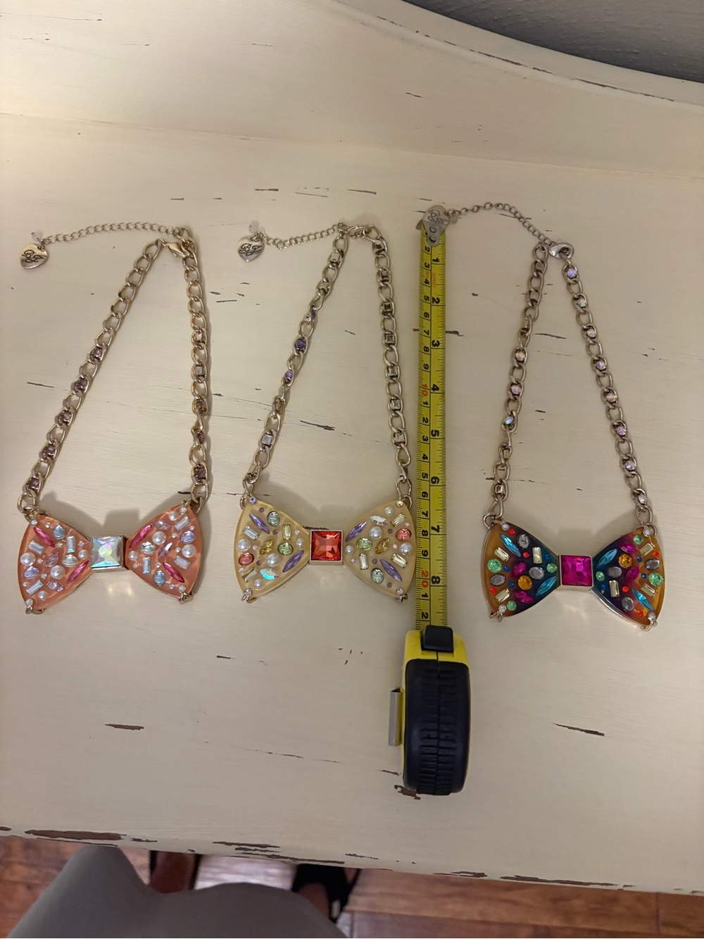 Betsey Johnson Lot 3 Bow tie Choker Necklaces - Picture 8 of 14